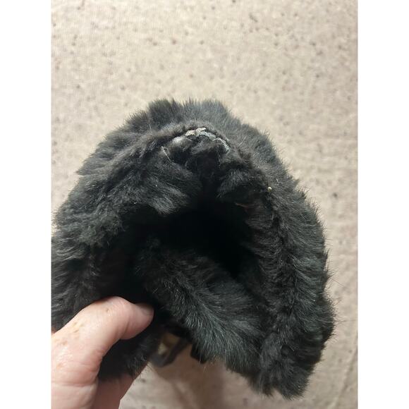 Coach Monogram C Rabbit Fur Lined Lace Up Boots Women’s 8 - Picture 5 of 10